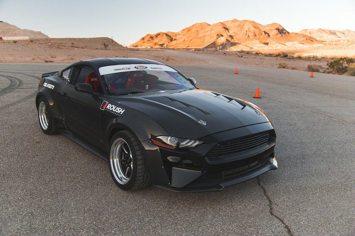 Anderson Composites JTP 10-piece carbon fiber widebody kit for 2018-2023 Ford Mustang - installed view 2
