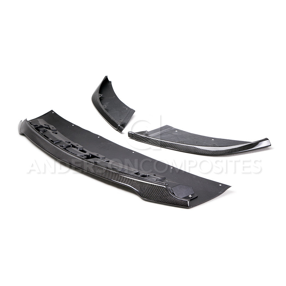 2015-20 MUSTANG SHELBY GT350 CARBON FIBER FRONT SPLITTER (3 PC)