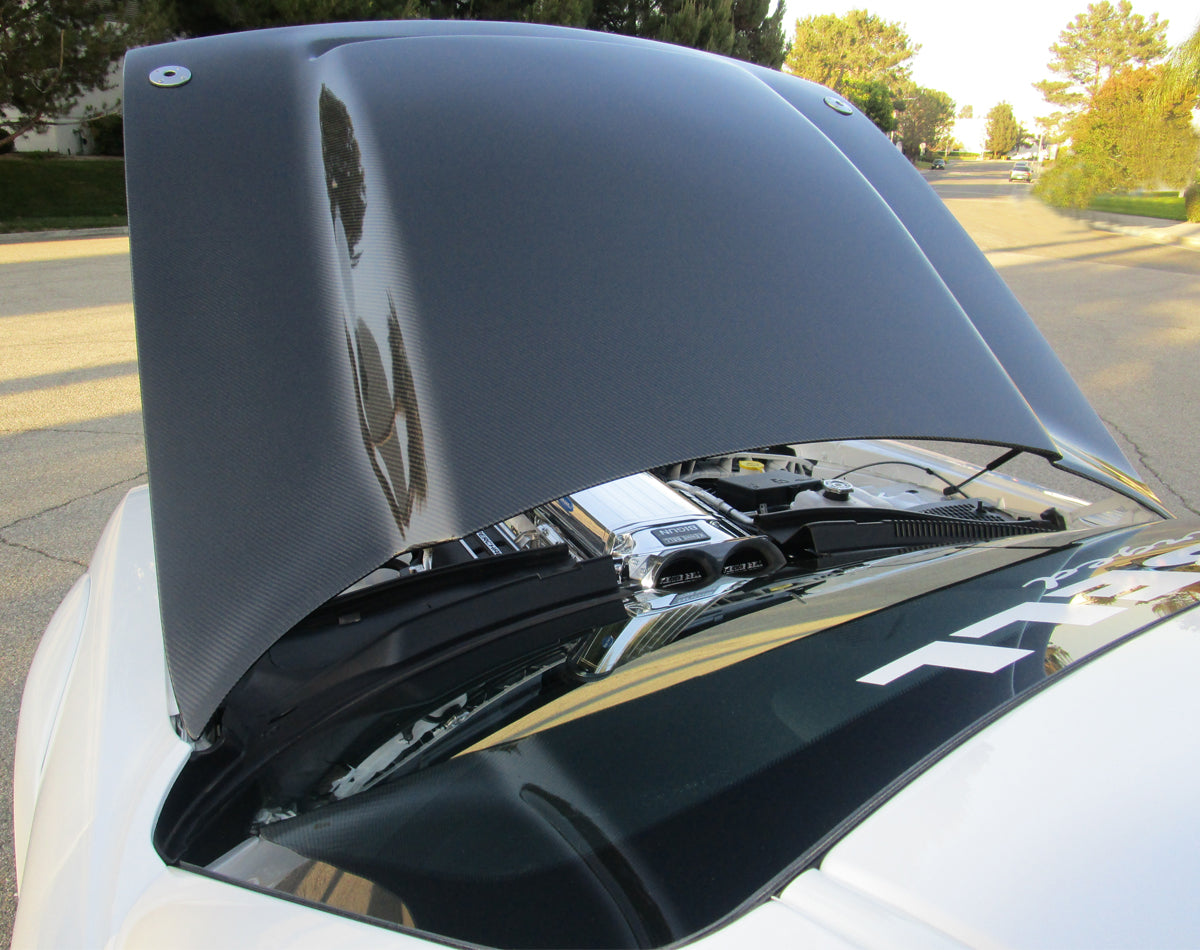2018-23 Dodge Challenger Type-DP Demon Style Carbon Fiber Cowl Hood - Image 10