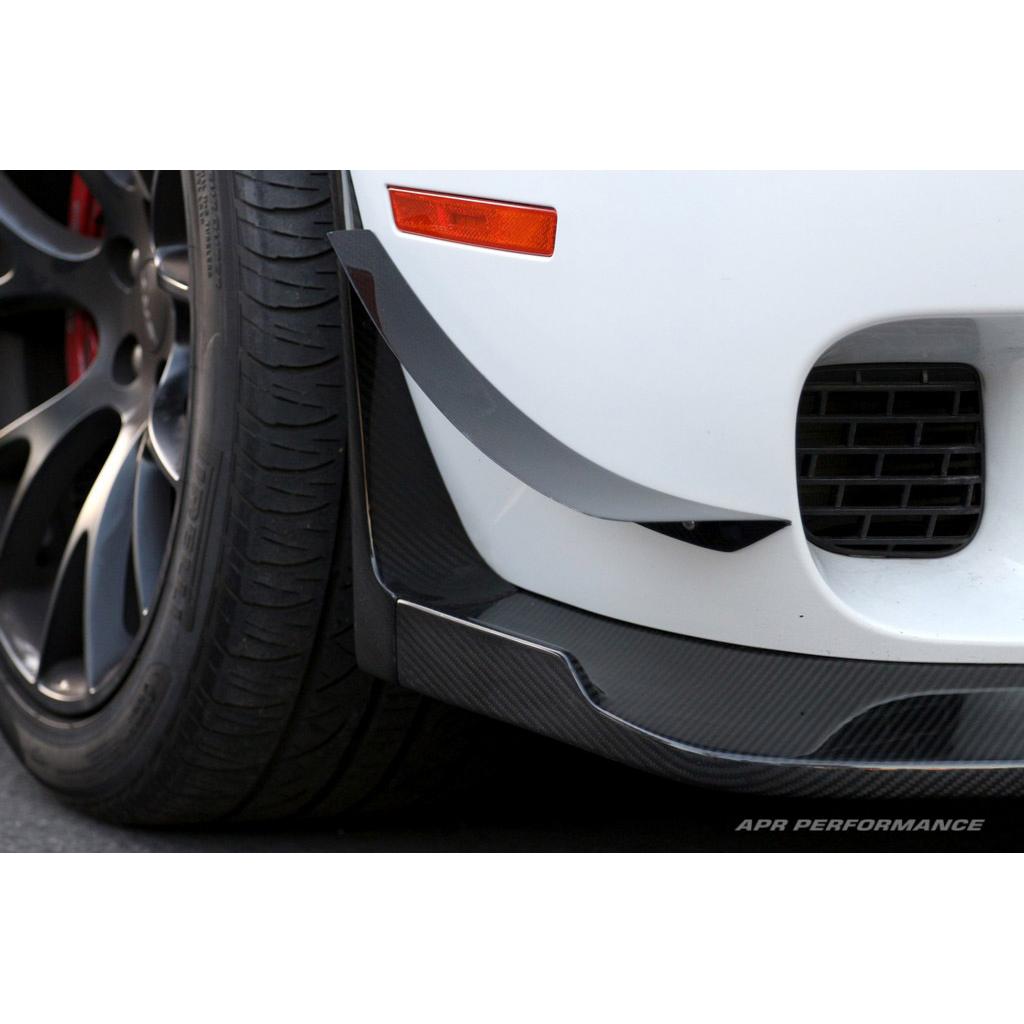 2015–23 Dodge Challenger Hellcat APR carbon fiber front bumper canards, view 2
