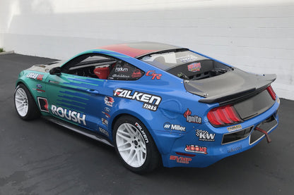 Anderson Composites JTP 10-piece carbon fiber widebody kit for 2018-2023 Ford Mustang - race-car rear view
