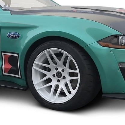 Anderson Composites JTP 10-piece carbon fiber widebody kit for 2018-2023 Ford Mustang - front-fender detail