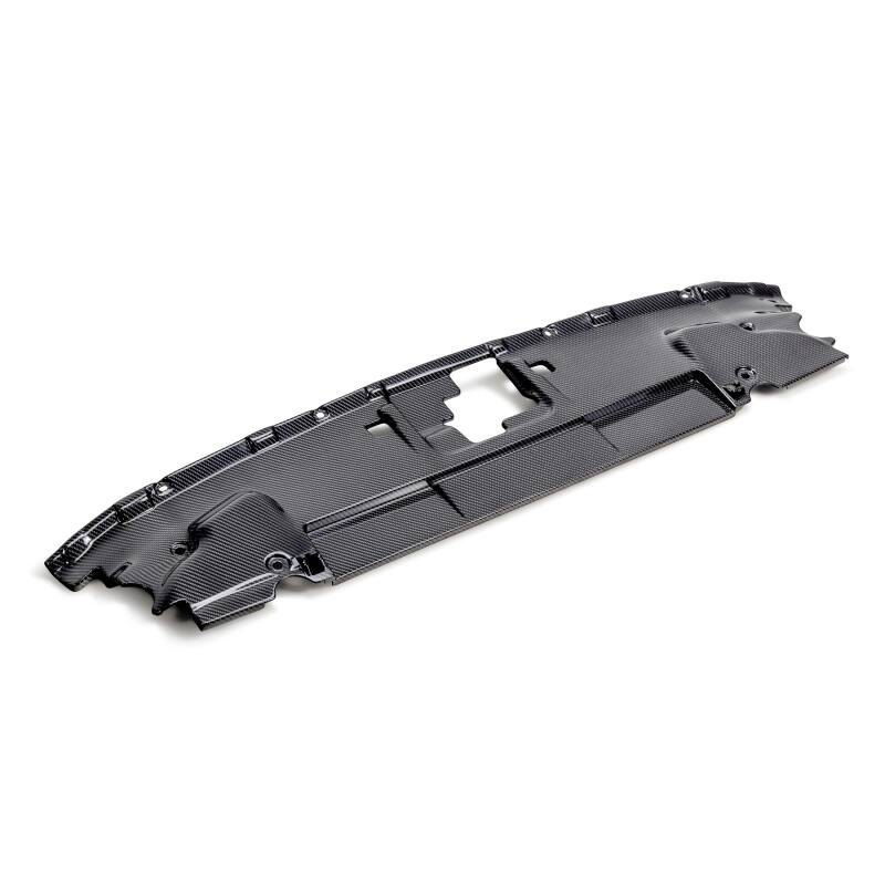 Anderson Composites carbon fiber radiator cover for 2018-2023 Ford Mustang - rear view
