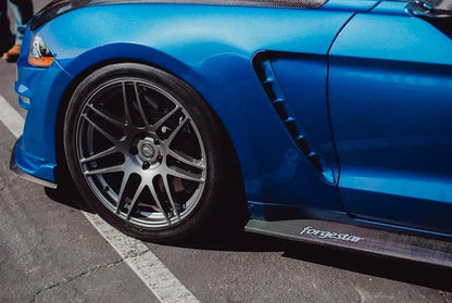 Anderson Composites Type-ST fiberglass front fenders for 2018-2023 Ford Mustang - installed side view 2