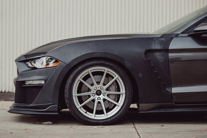 Anderson Composites Type-ST fiberglass front fenders for 2018-2023 Ford Mustang - installed side view 3