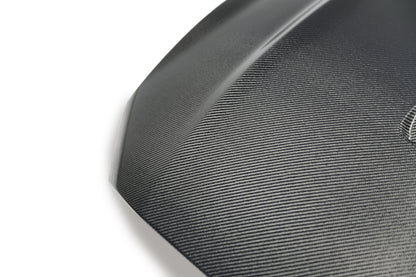 Anderson Composites Type-GT5 double-sided carbon fiber hood for 2018-2023 Ford Mustang - carbon-fiber detail