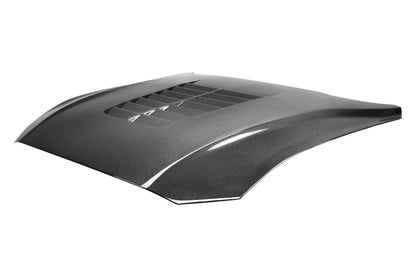 Anderson Composites Type-GT5 double-sided carbon fiber hood for 2018-2023 Ford Mustang - product view 3