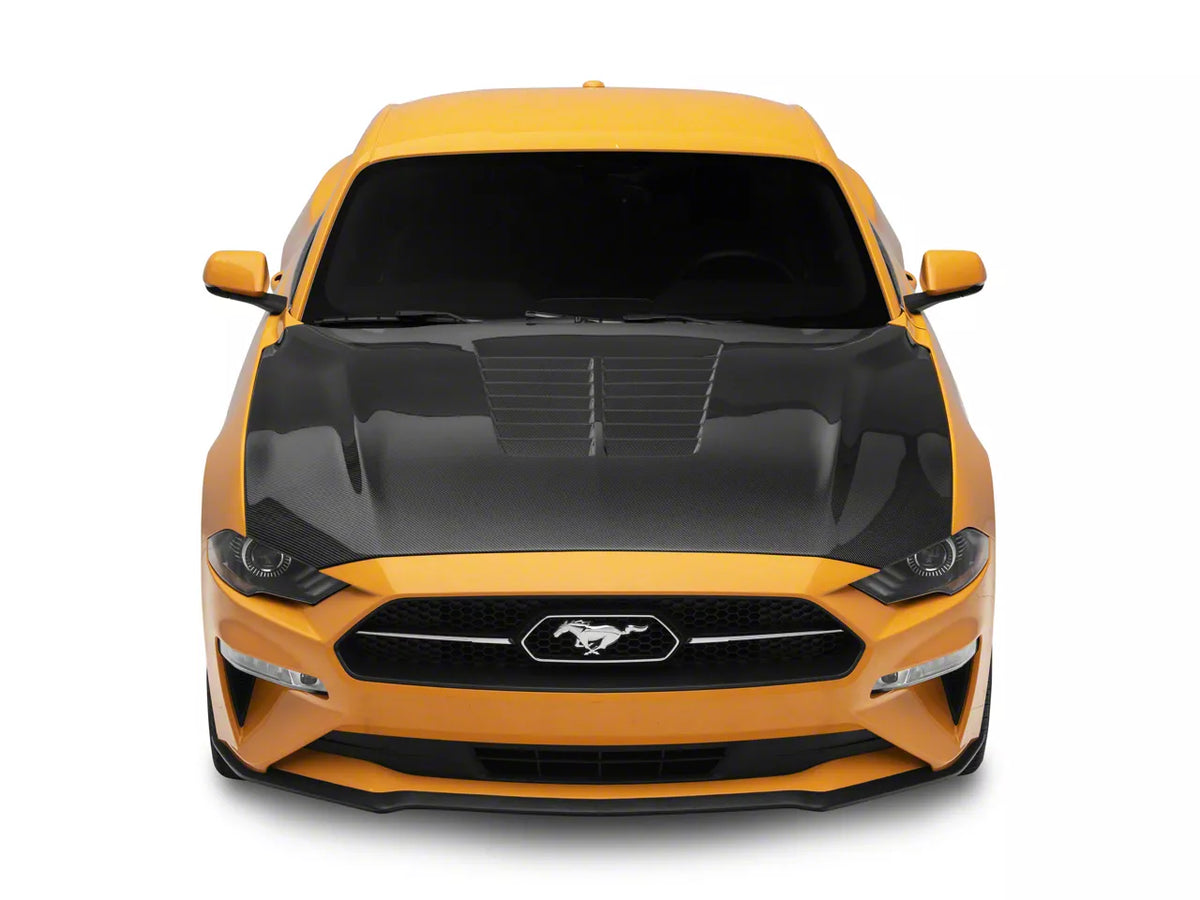Anderson Composites Type-GT5 double-sided carbon fiber hood for 2018-2023 Ford Mustang