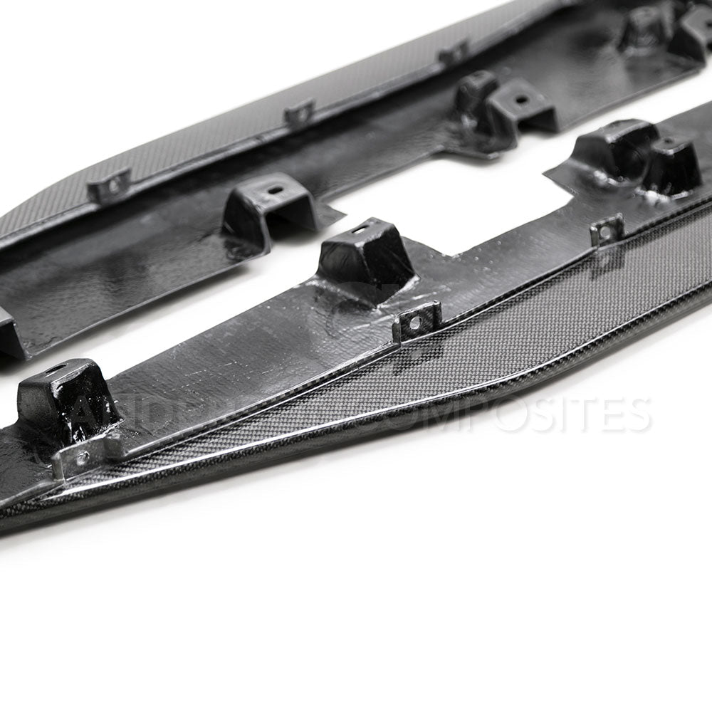 2020-22 MUSTANG SHELBY GT500 CARBON FIBER SIDE ROCKER PANEL SPLITTER EXTENSIONS