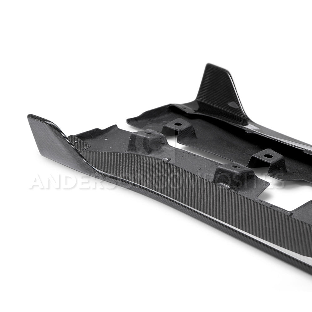 2015 - 2020 MUSTANG SHELBY GT350 CARBON FIBER SIDE ROCKER PANEL SPLITTERS