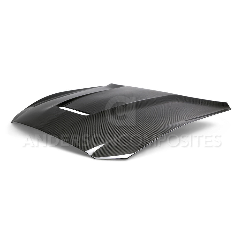 2015 - 2020 MUSTANG SHELBY GT350 DOUBLE-SIDED CARBON FIBER HOOD