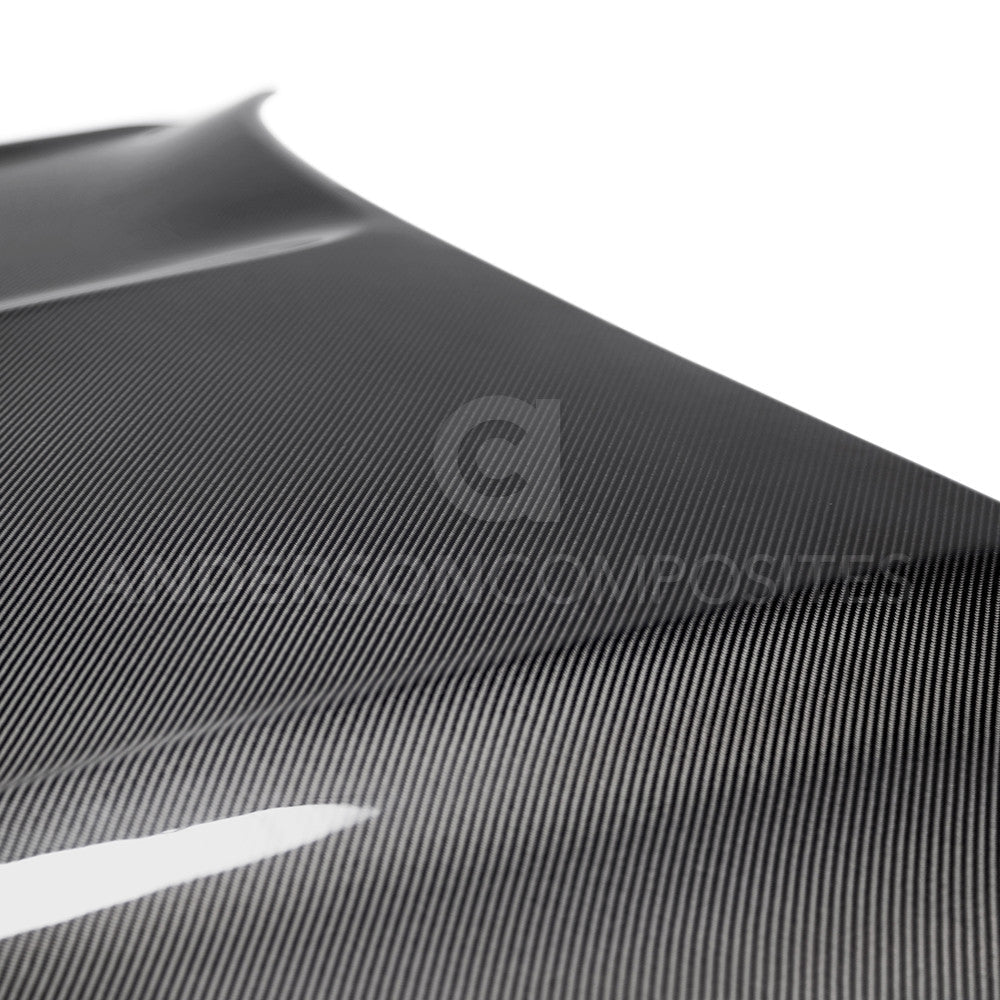 2015 - 2020 MUSTANG SHELBY GT350 DOUBLE-SIDED CARBON FIBER HOOD