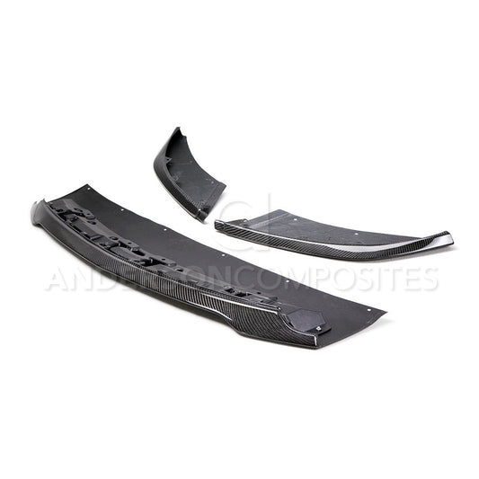 2015 - 2020 MUSTANG SHELBY GT350 CARBON FIBER FRONT SPLITTER (3 PC)