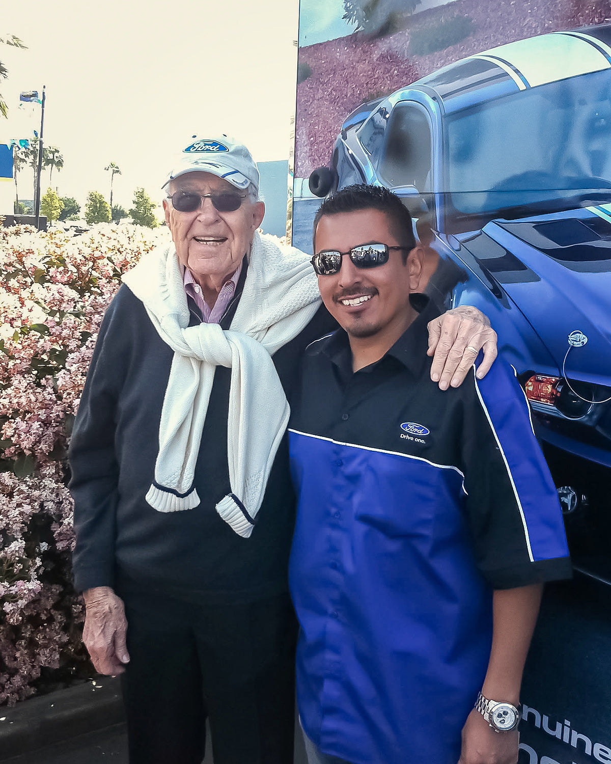 Manny Galvan with Carroll Shelby