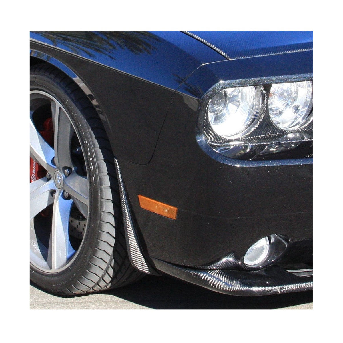 Anderson Composites Carbon Fiber Front Bumper Canards for 2008–14 Dodge Challenger