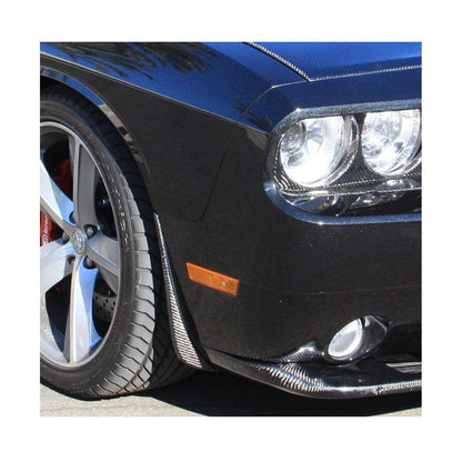 Anderson Composites Carbon Fiber Front Bumper Canards for 2008–14 Dodge Challenger