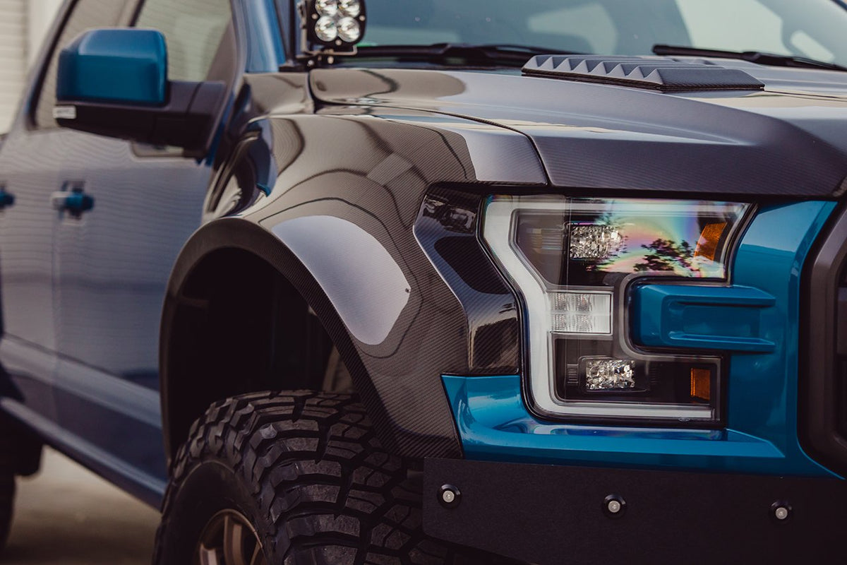 2017-20 Ford F-150 Raptor carbon fiber wide fenders - image 7