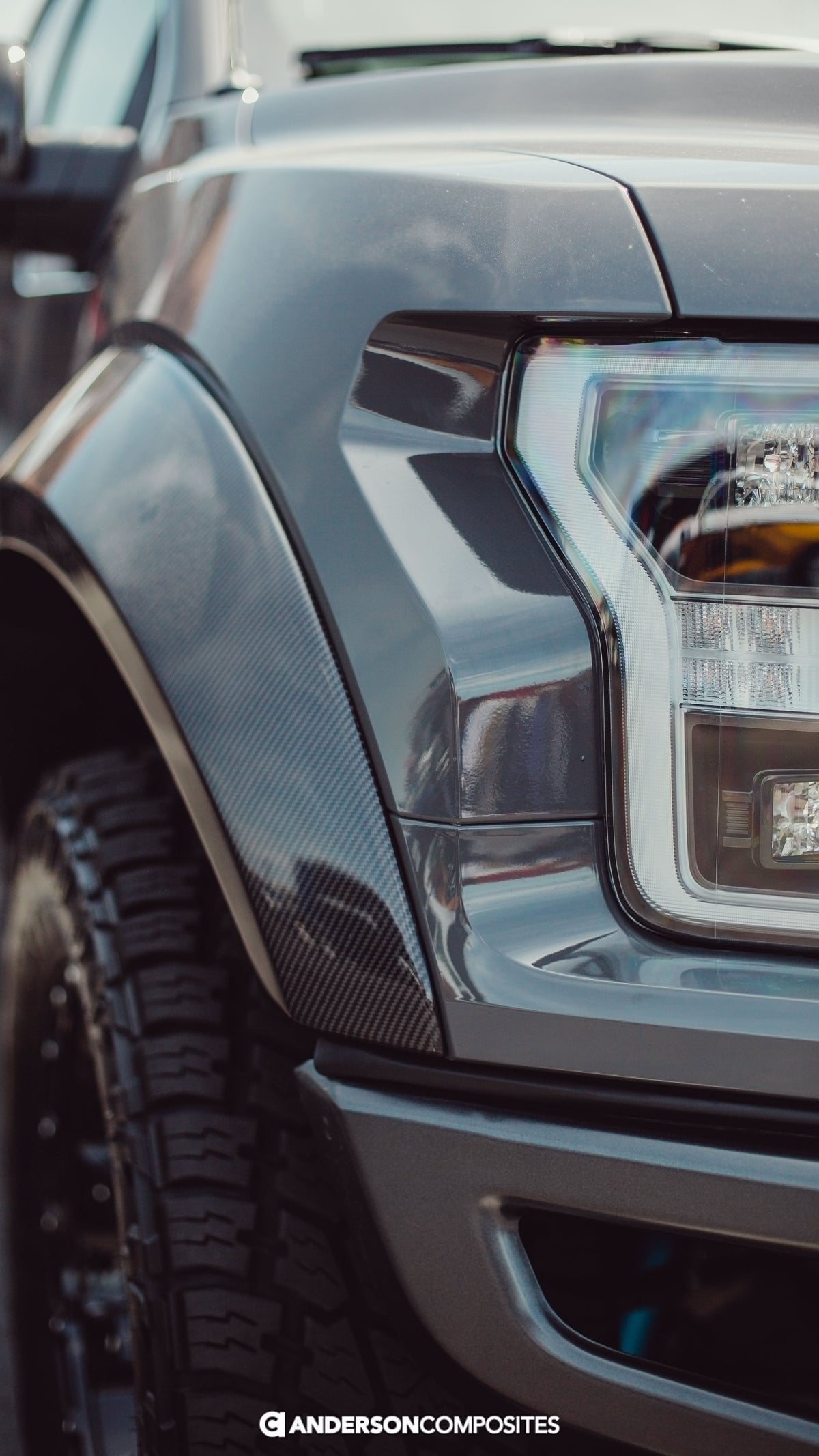 2017-20 Ford F-150 Raptor Carbon Fiber Wide Front Fender Flares - image 8