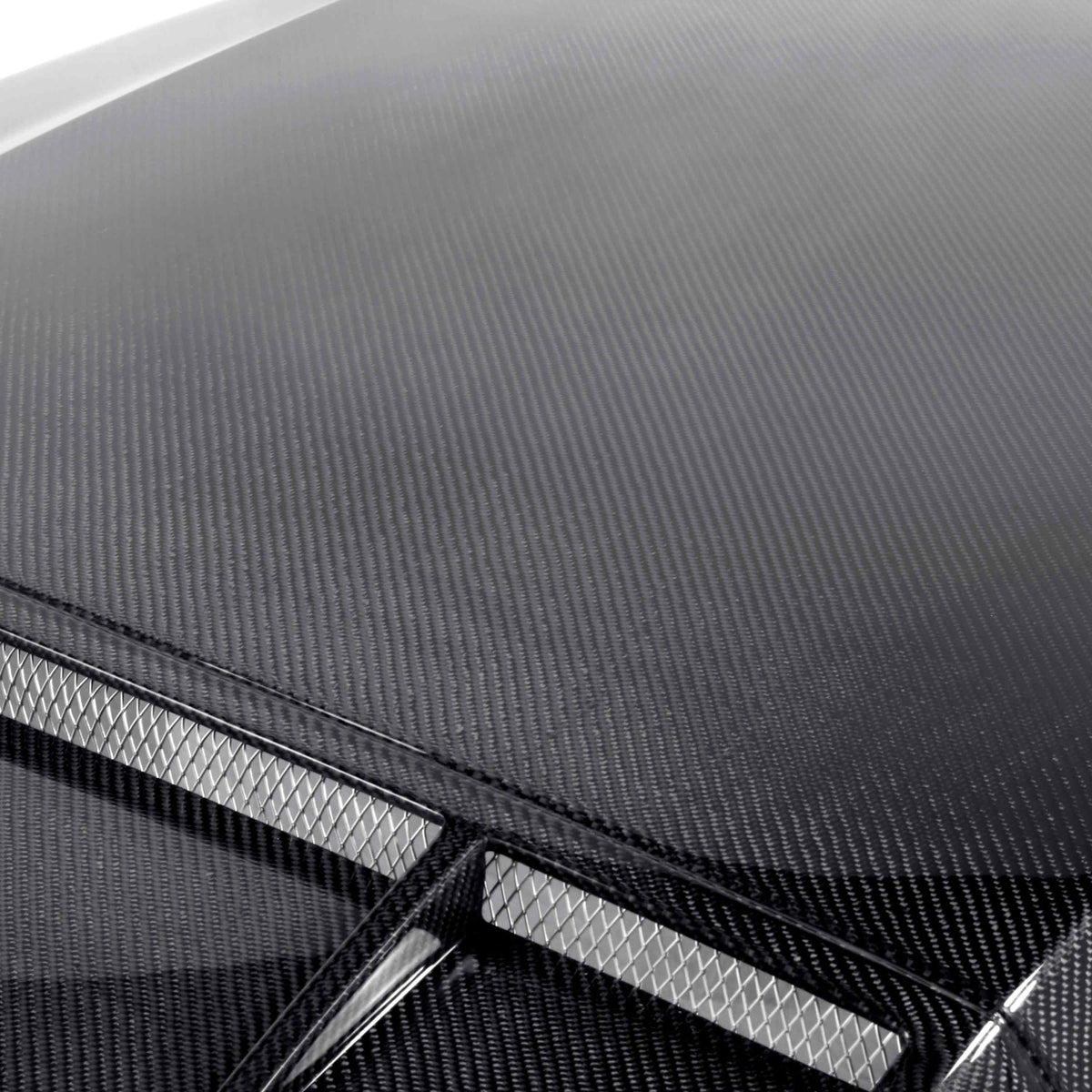 Type-TS ram air carbon fiber hood - installed view