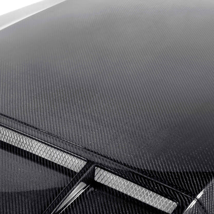 Type-TS ram air carbon fiber hood - installed view