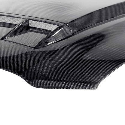 Type-TS ram air carbon fiber hood - underside view