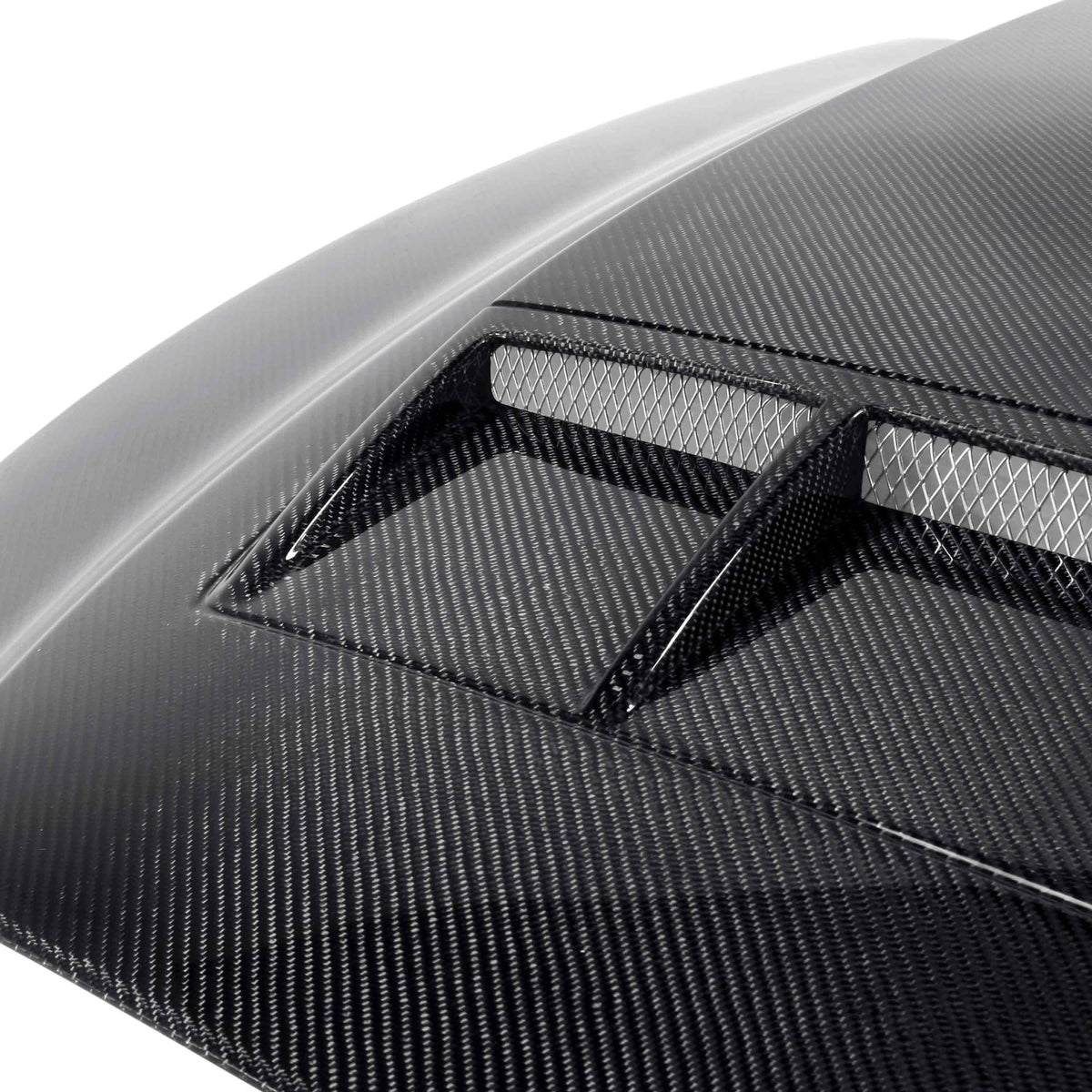 Type-TS ram air carbon fiber hood - alternate view