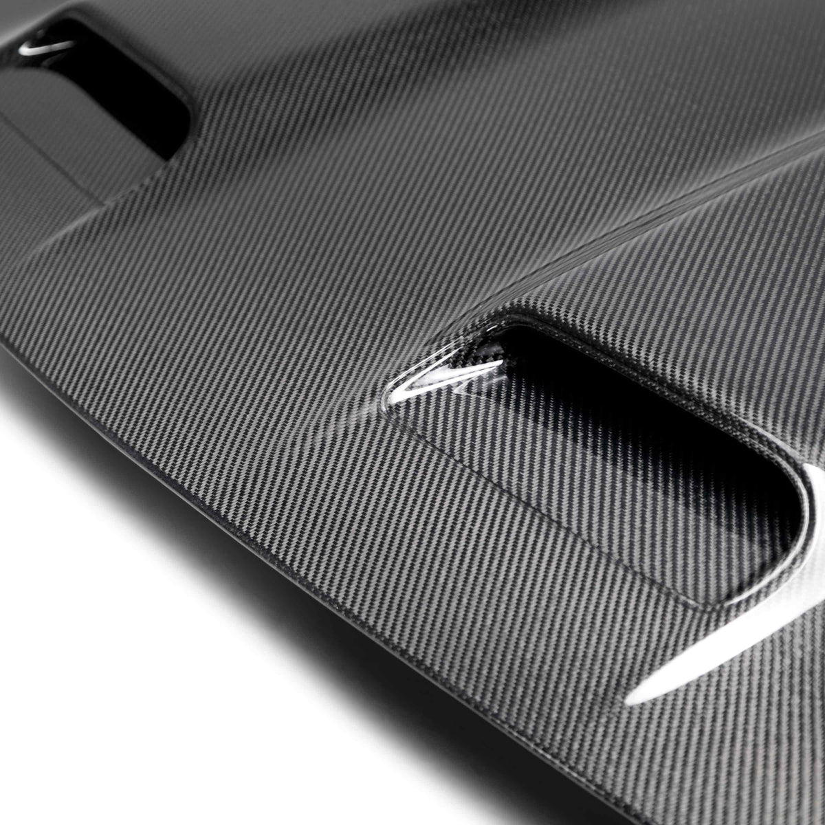 2015-23 Dodge Challenger Hellcat/Redeye Type-RE Dual Snorkel Carbon Fiber Hood - Image 3