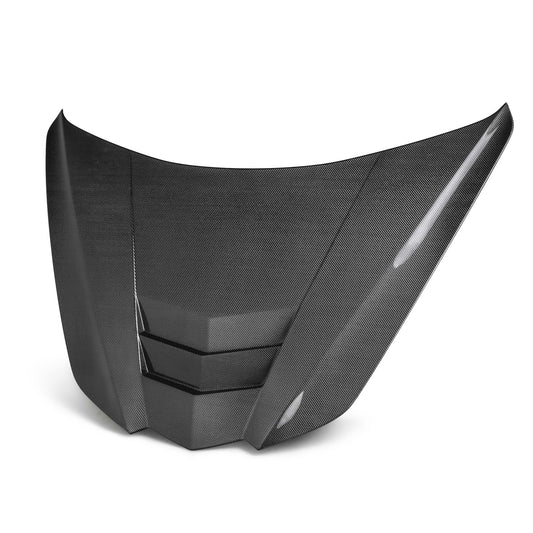 Anderson Composites 2020–24 Chevrolet Corvette C8 Type-LT Double-Sided Carbon Fiber Hood, view 1