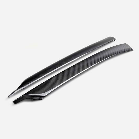 Anderson Composites 2020–24 Chevrolet Corvette C8 Carbon Fiber Windshield Pillar Cover Replacements (Pair), view 1