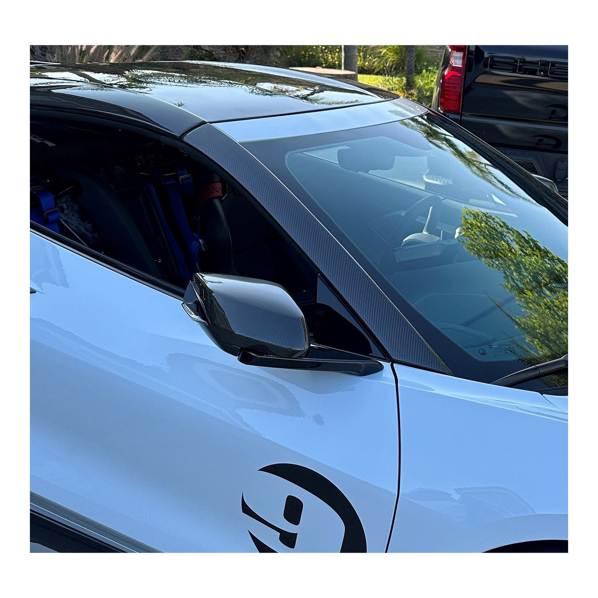 Anderson Composites 2020–24 Chevrolet Corvette C8 Carbon Fiber Windshield Pillar Cover Replacements (Pair), view 5
