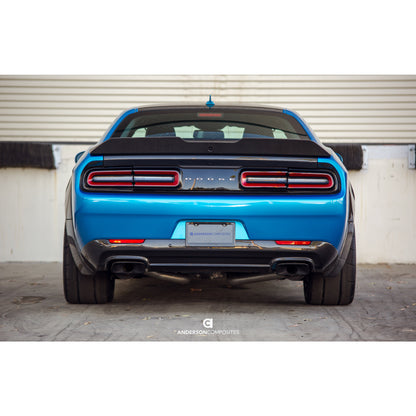 2018-23 Dodge Challenger Widebody Carbon Fiber Rear Valance - View 6