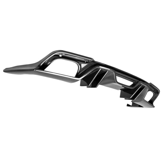 2018-23 Ford Mustang Type-AR carbon fiber quad-tip rear valance