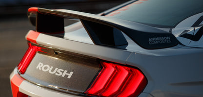 Type-AT carbon fiber rear spoiler - installed rear view