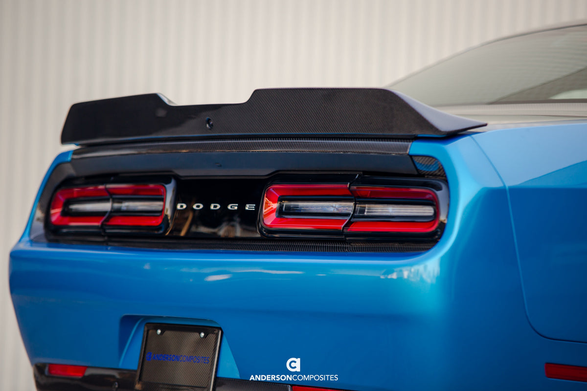 2015-23 Dodge Challenger Type-SA Carbon Fiber Rear Spoiler - Image 9