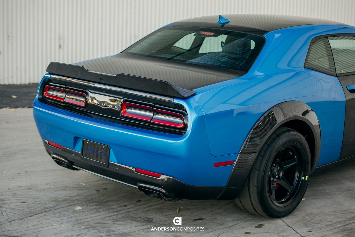 2015-23 Dodge Challenger Type-SA Carbon Fiber Rear Spoiler - Image 10