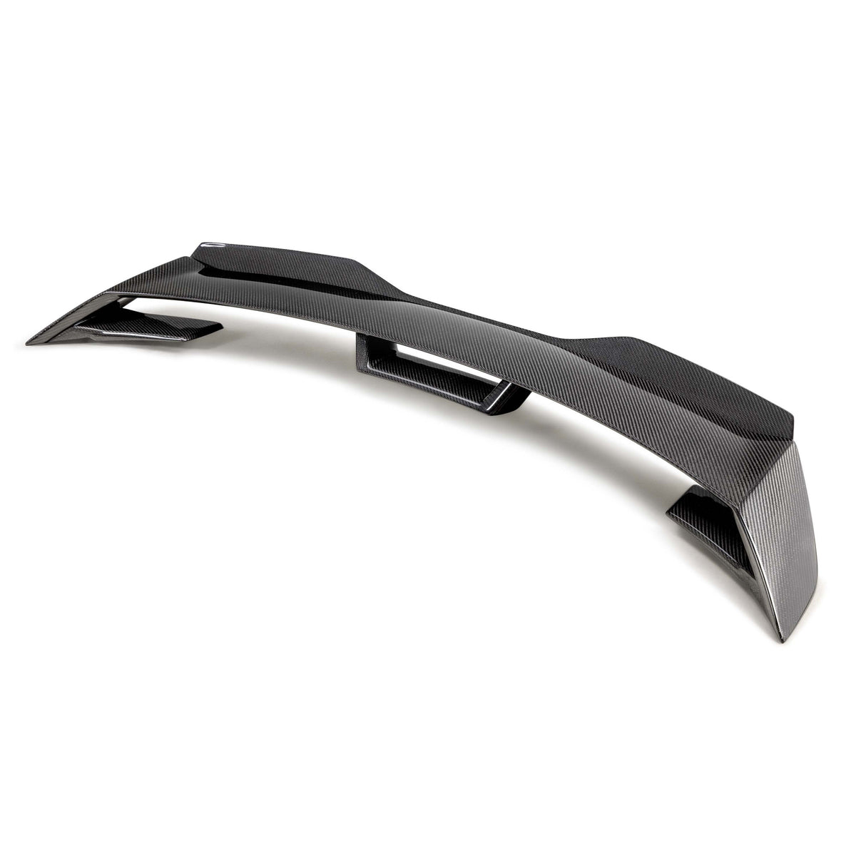2024-26 Ford Mustang Type-GTG carbon fiber rear spoiler with Gurney flap view 1