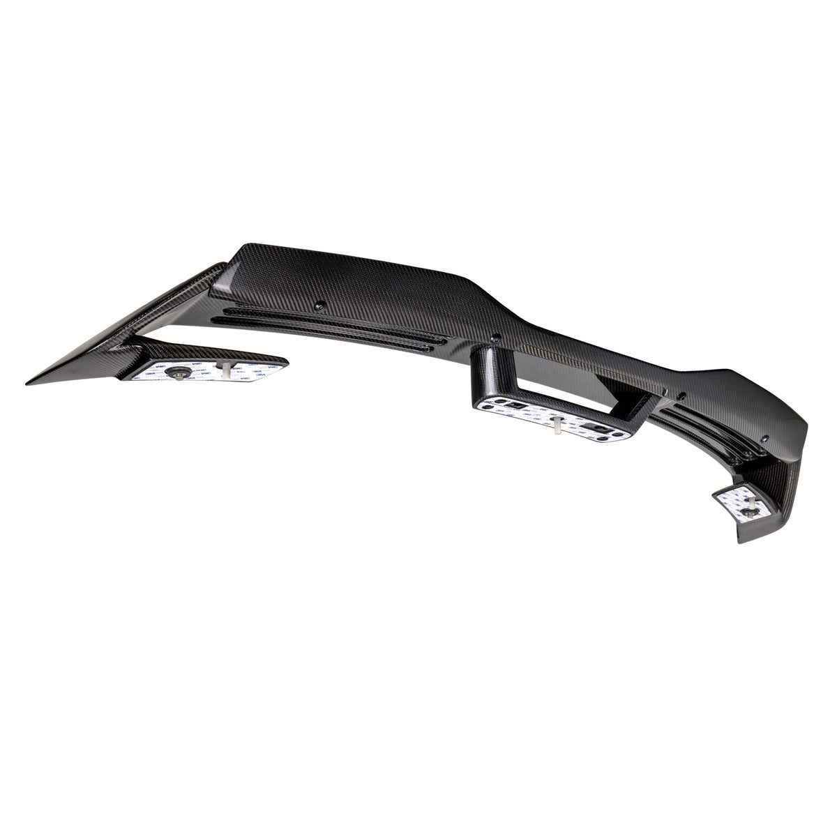 2024-26 Ford Mustang Type-GTG carbon fiber rear spoiler with Gurney flap view 3