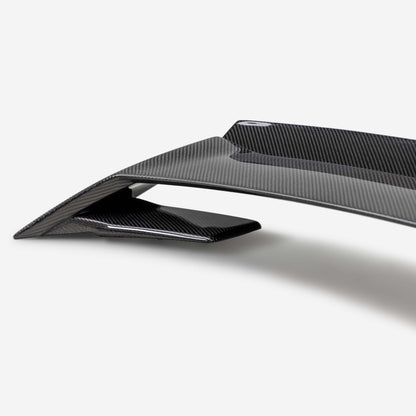 2024-26 Ford Mustang Type-GTG carbon fiber rear spoiler with Gurney flap view 5