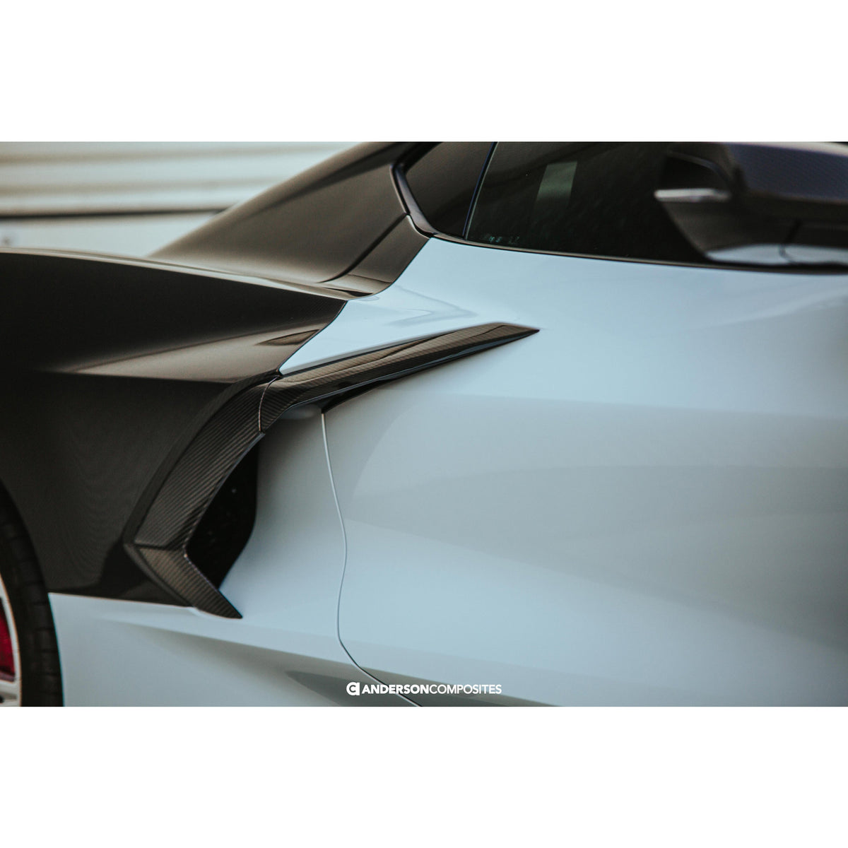 Anderson Composites Dry Carbon Fiber Side Scoop Trim for 2020–2024 Chevrolet Corvette C8 Stingray (Pair) — view 5