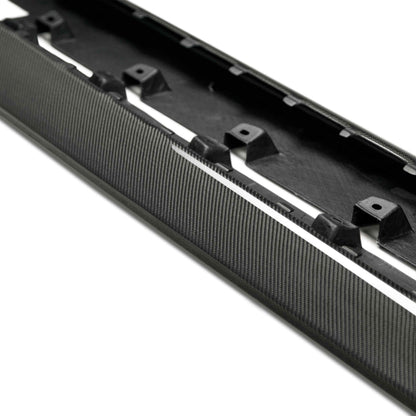 Type-AR carbon fiber side rocker panel splitters - installed view