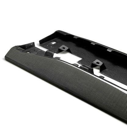 Type-AR carbon fiber side rocker panel splitters - alternate installed view