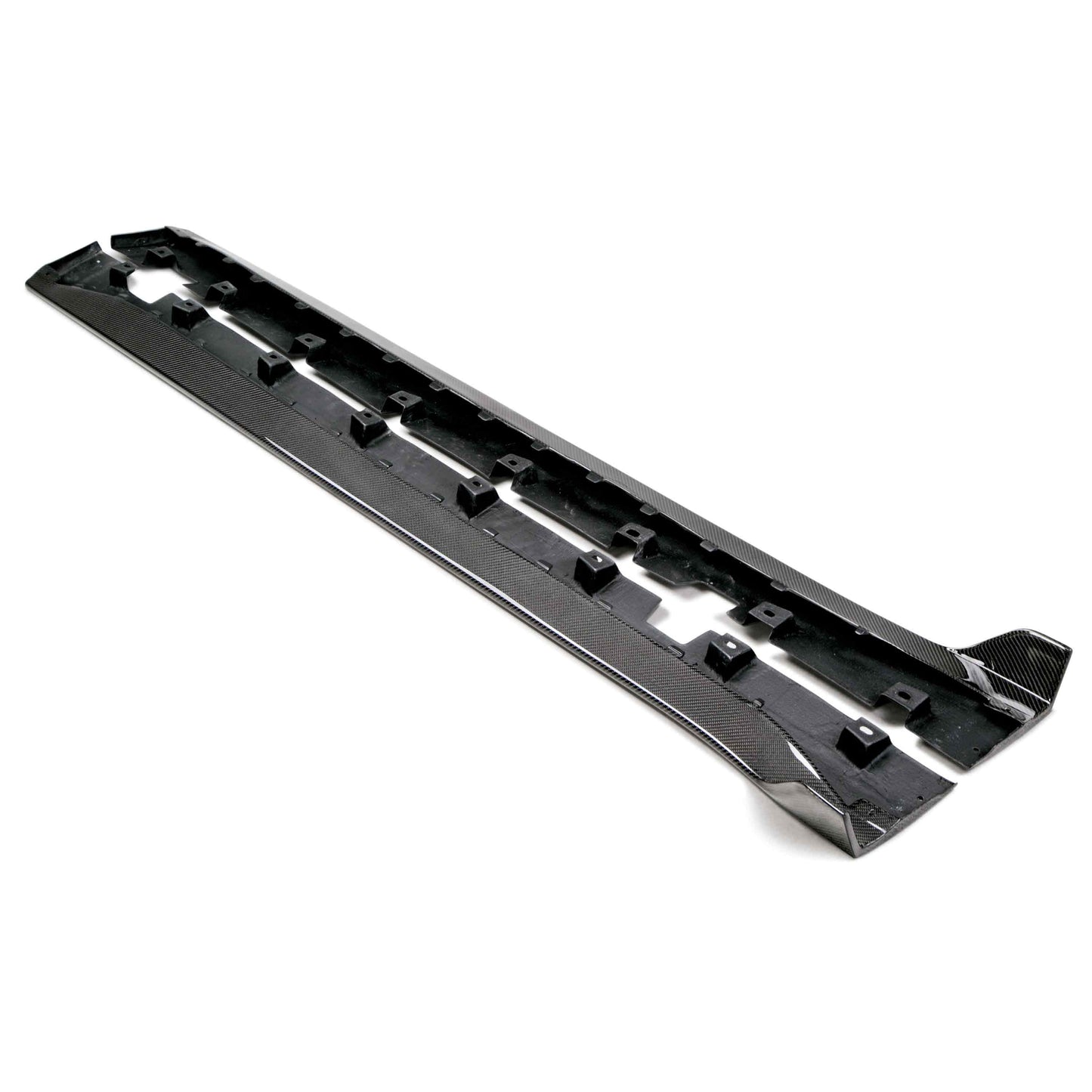 2015-20 MUSTANG SHELBY GT350 CARBON FIBER SIDE ROCKER PANEL SPLITTERS