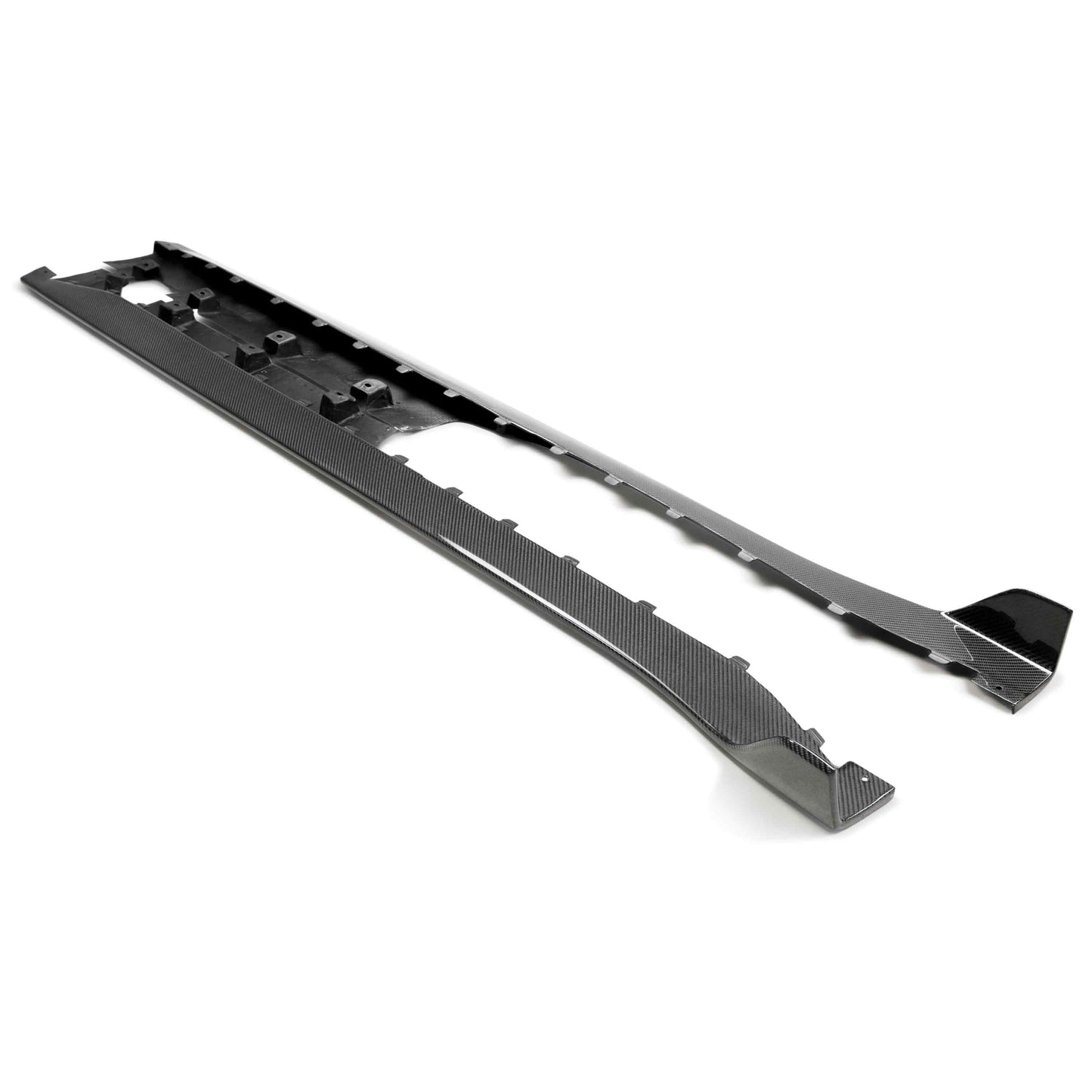 2020-22 MUSTANG SHELBY GT500 CARBON FIBER SIDE ROCKER PANEL SPLITTERS