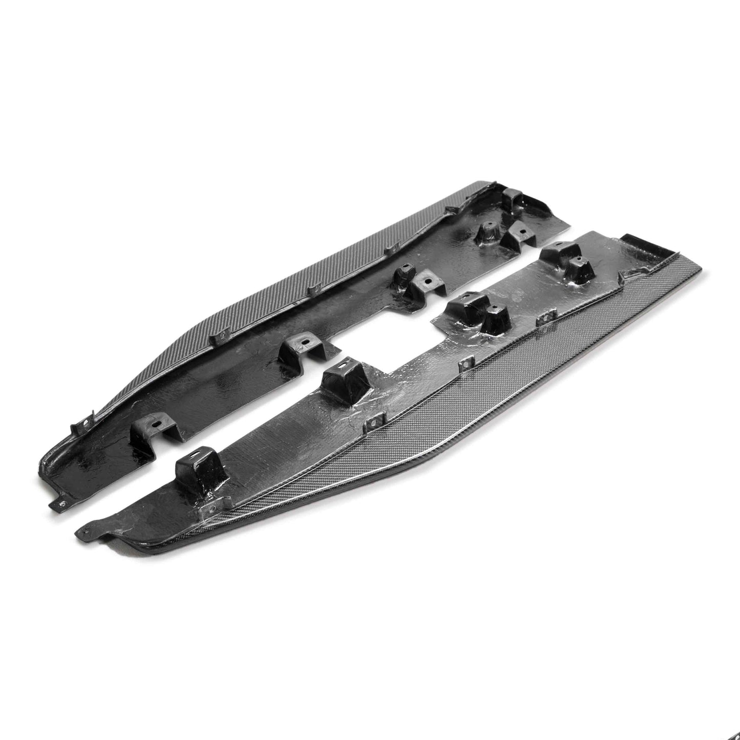 2020-22 MUSTANG SHELBY GT500 CARBON FIBER SIDE ROCKER PANEL SPLITTER EXTENSIONS