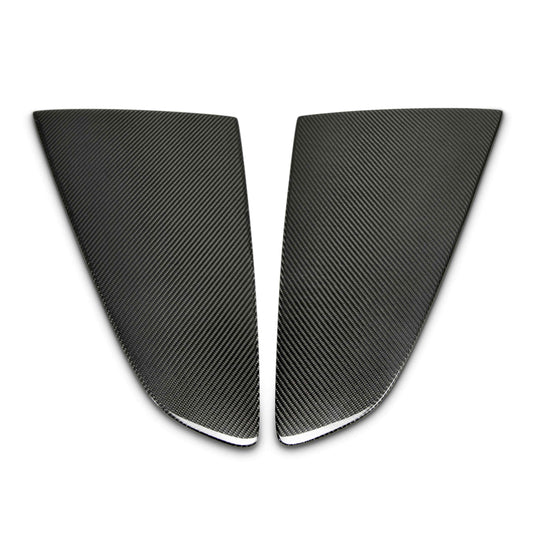 2015-23 MUSTANG CARBON FIBER TYPE-FLAT SIDE WINDOW LOUVERS (PAIR)