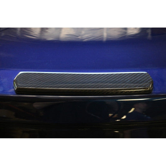 Ford Mustang S550 carbon fiber spoiler cover installed