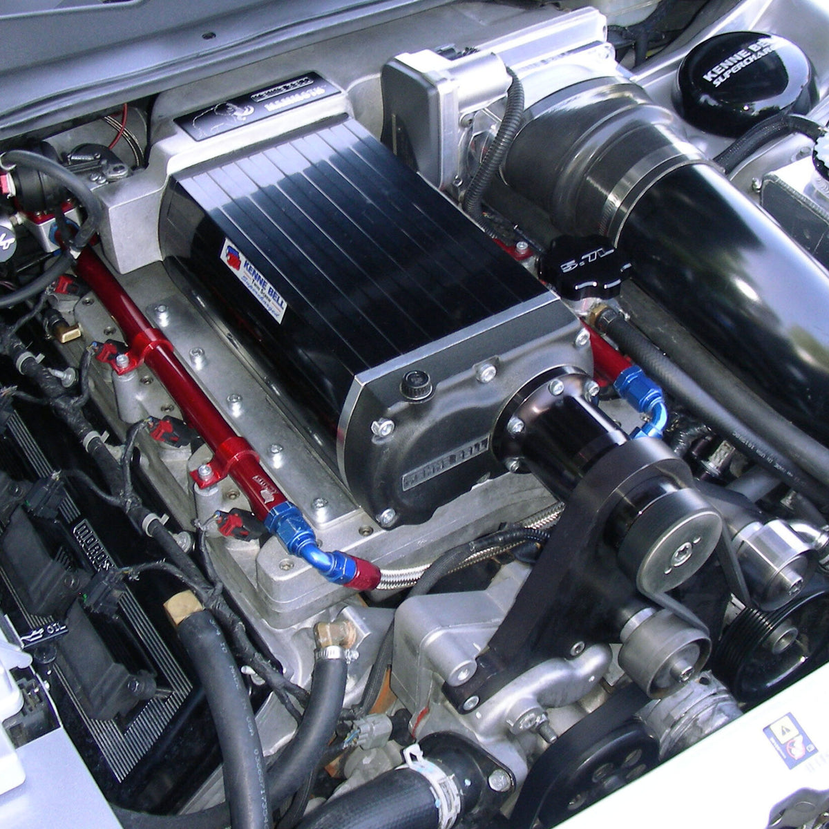 Kenne Bell HEMI Mammoth black supercharger, representative installation