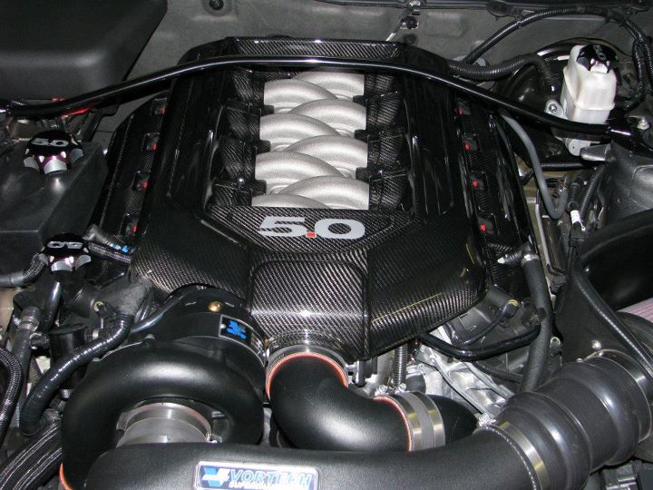 APR carbon fiber 2011–14 Mustang GT manual transmission engine plenum cover